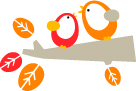 Two NEST birds on branch chirruping to each other