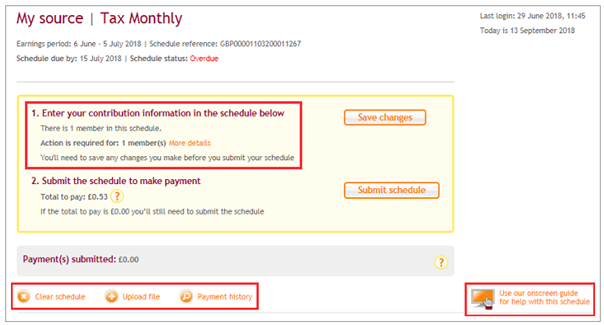 online contribution schedule nest employer help centre