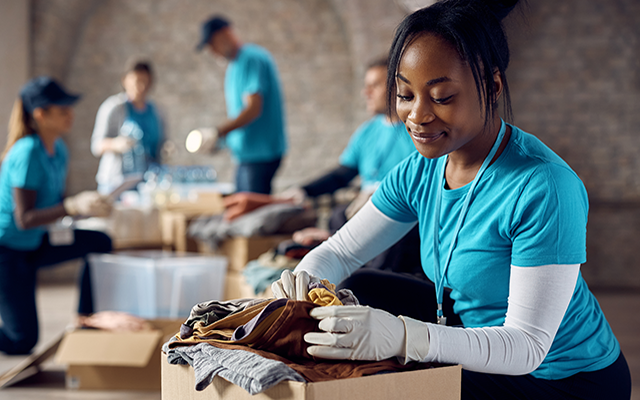 Women packing clothes