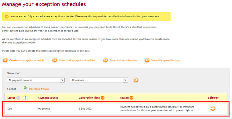 how do i create an exception schedule nest employer help centre