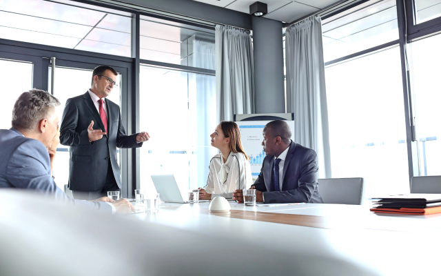 People talking in meeting