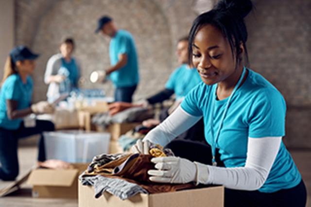 Women packing clothes