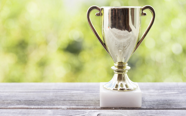 Image of trophy on a table