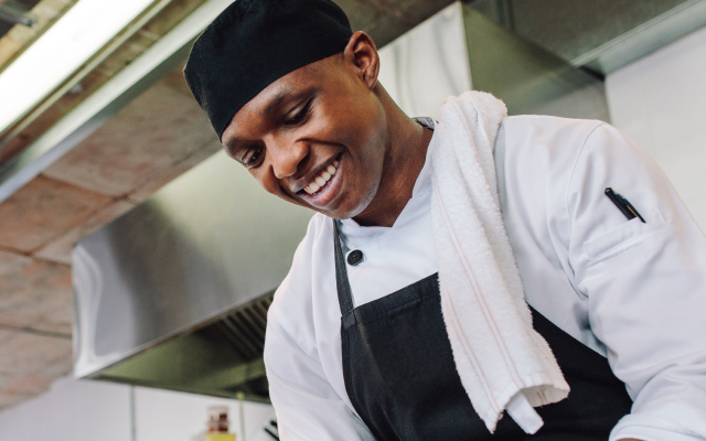 Chef working in restaurant