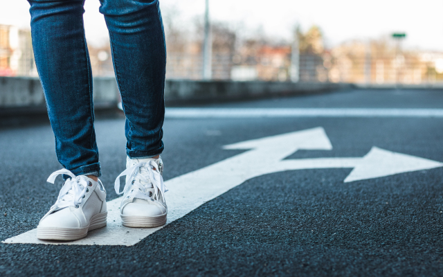 Person standing on tarmac