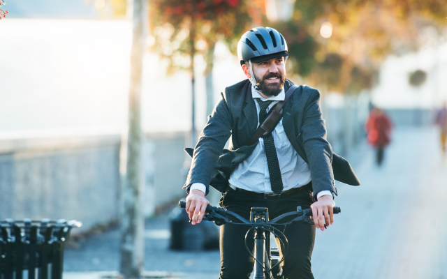 Man cycling on a bike