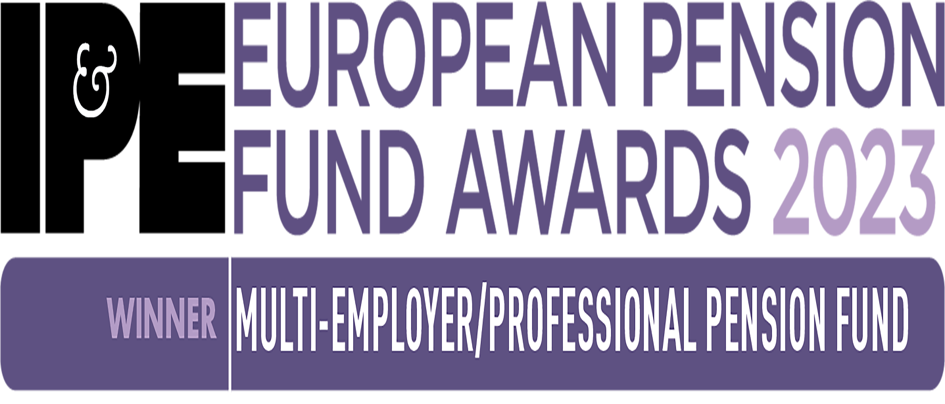 IPE European Pension Fund Awards 2023 - Winner - Multi-Employer Professional Pension Fund