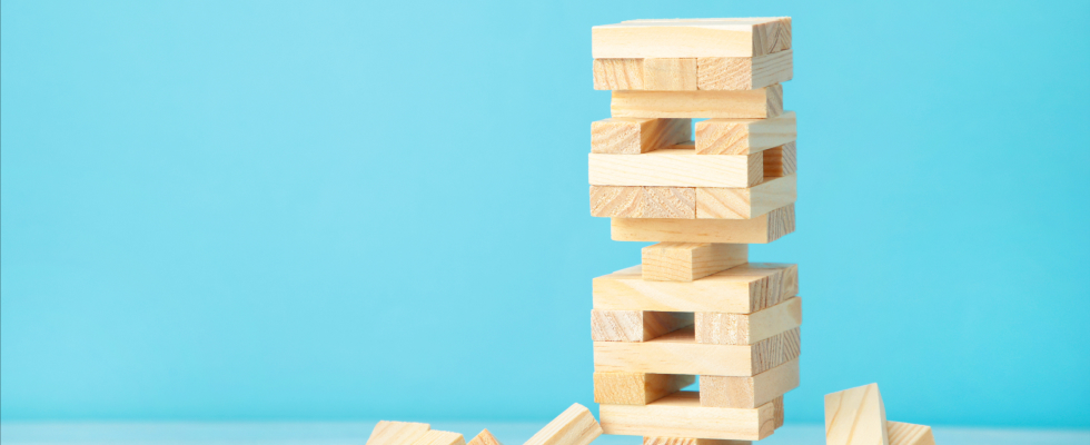 Jenga tower blocks