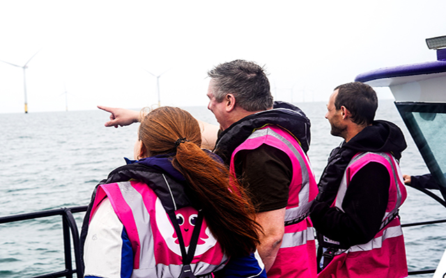 Social media manager Abbee on a vist to Lincs wind farm